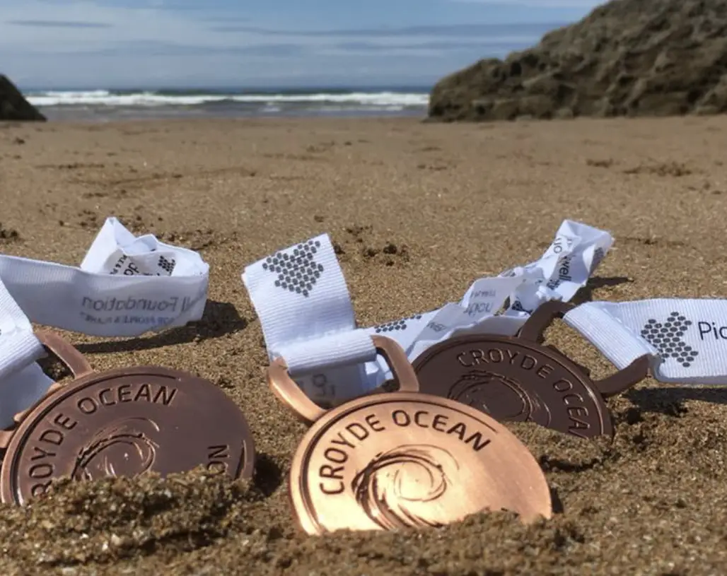 Croyde Ocean Triathlon winners medal
