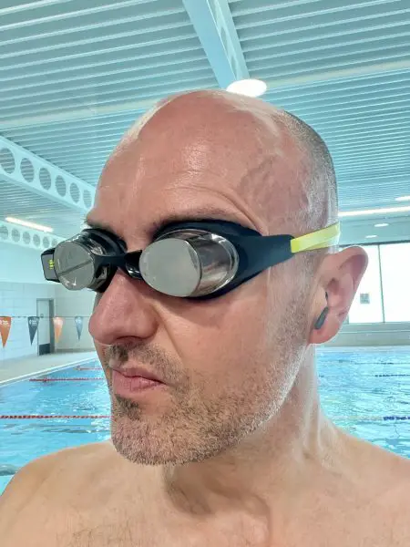 Form swim goggles side view