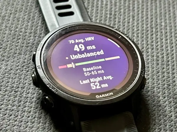 HRV Update from Garmin 955 Watch